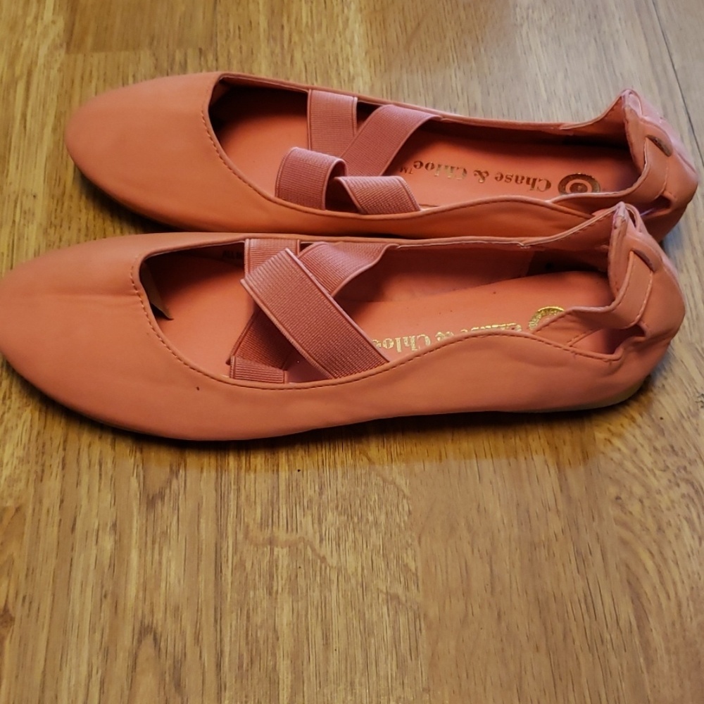 NWOT Chase & Chloe coral ballet flats sz 6 - Picture 4 of 5